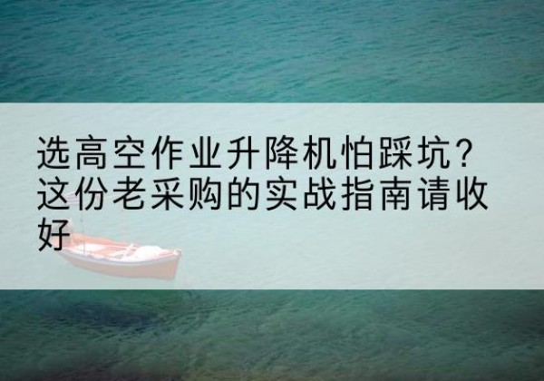 简阳高空作业升降机厂家推荐-选高空作业升降机怕踩坑？这份老采购的实战指南请收好